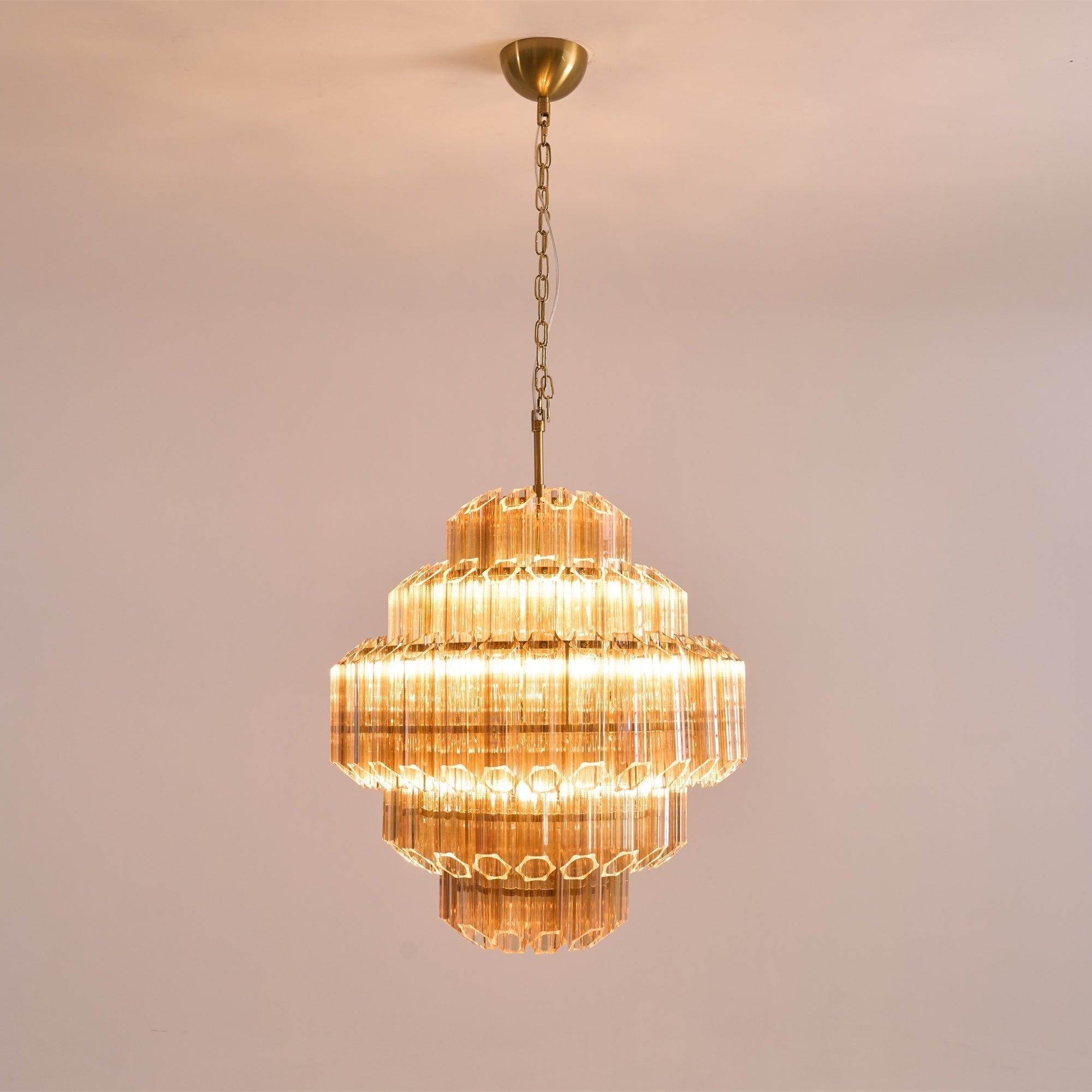 Aurora Lustre Aurum Cascade en Verre de Murano