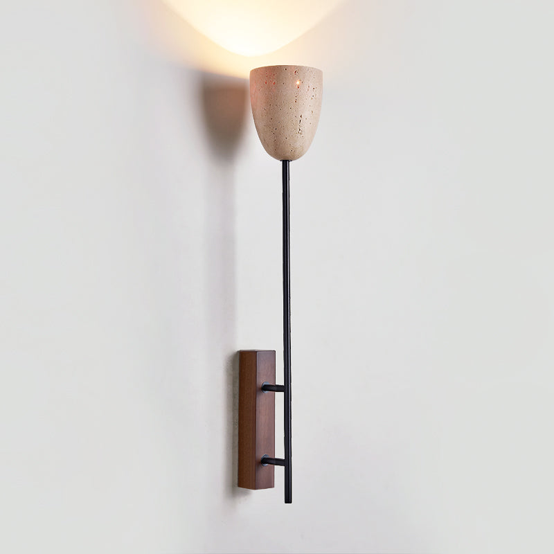 Kvennuvyo Moderne Minimaliste Noyer Métal Bois Applique Murale