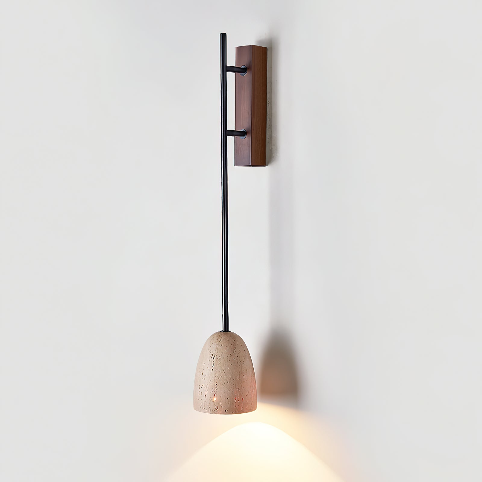 Kvennuvyo Moderne Minimaliste Noyer Métal Bois Applique Murale