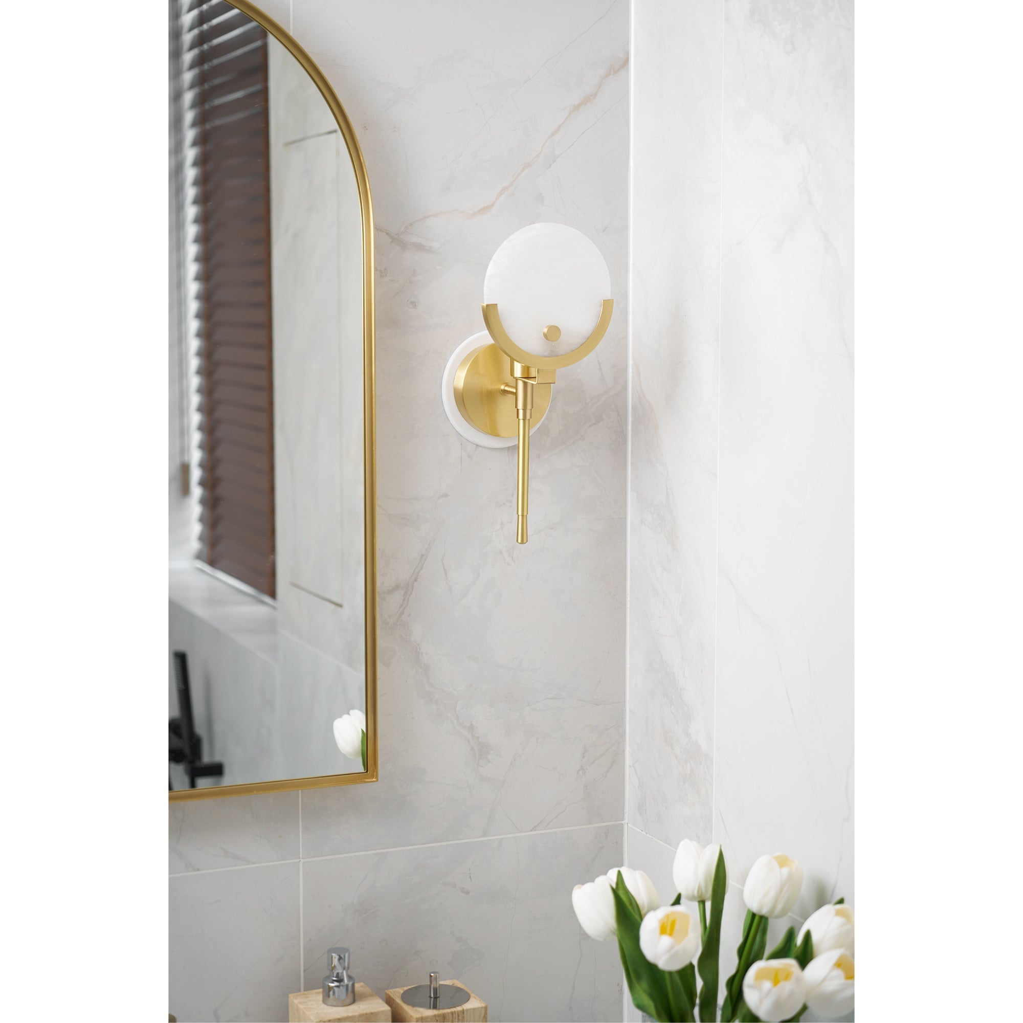 Zavarara Applique Murale Sphère Albâtre