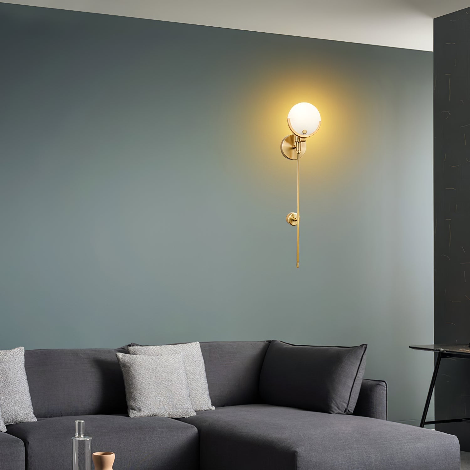 Ljomuvyo Moderne Minimaliste Laiton Albâtre Applique Murale