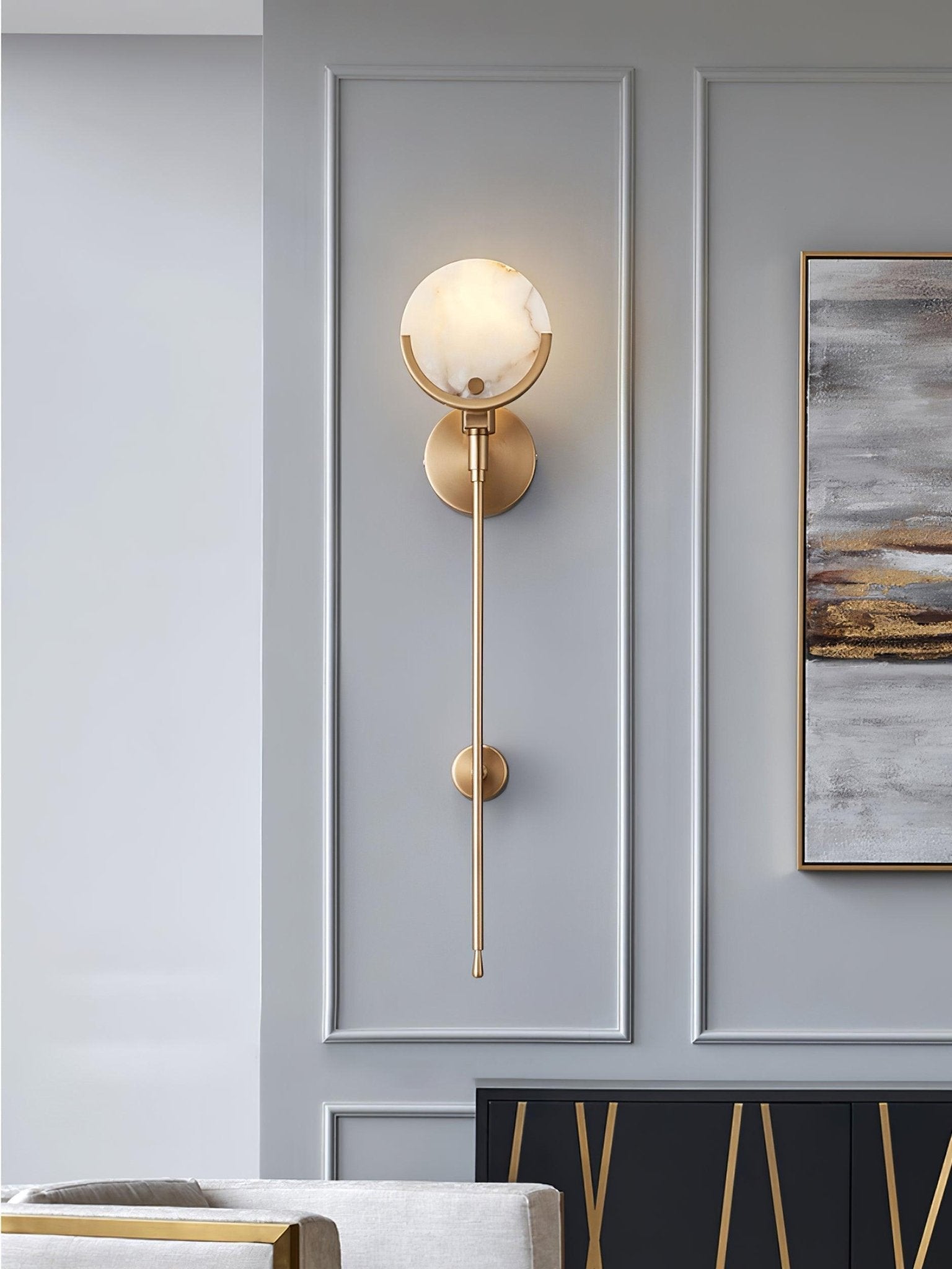 Zavarara Applique Murale Sphère Albâtre