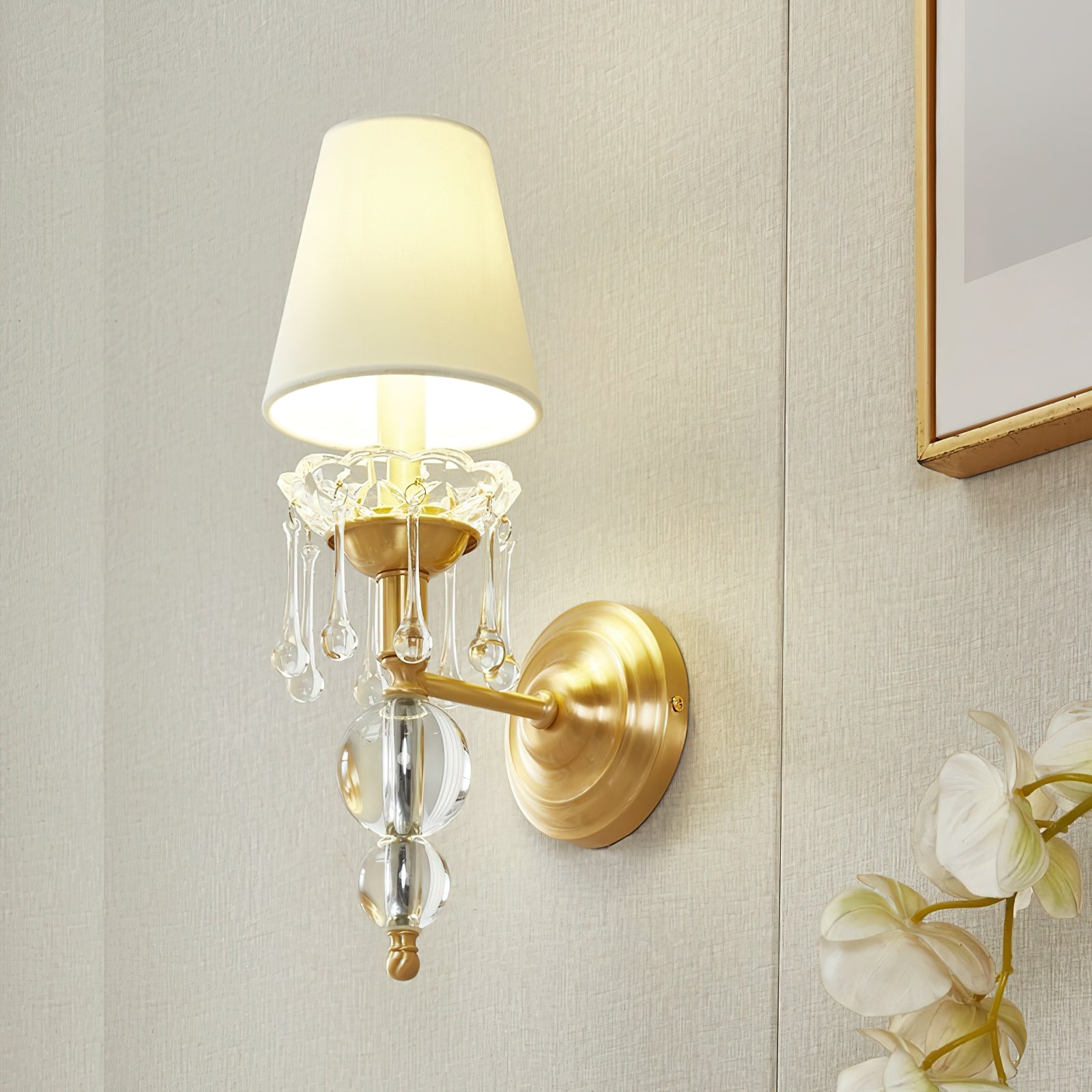 Qvistuvyh Postmodern Luxe Tissu Cristal Applique Murale