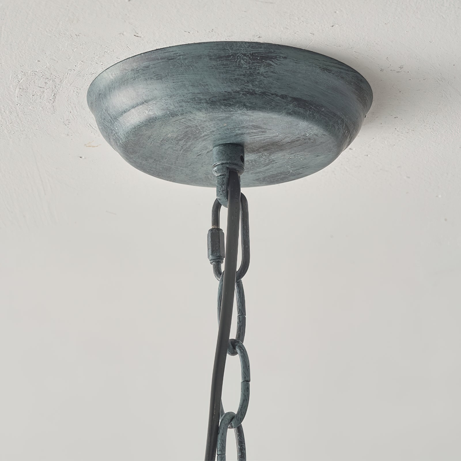 Tinduvyh Ancien Industriel Métal Verre Lanterne Suspension