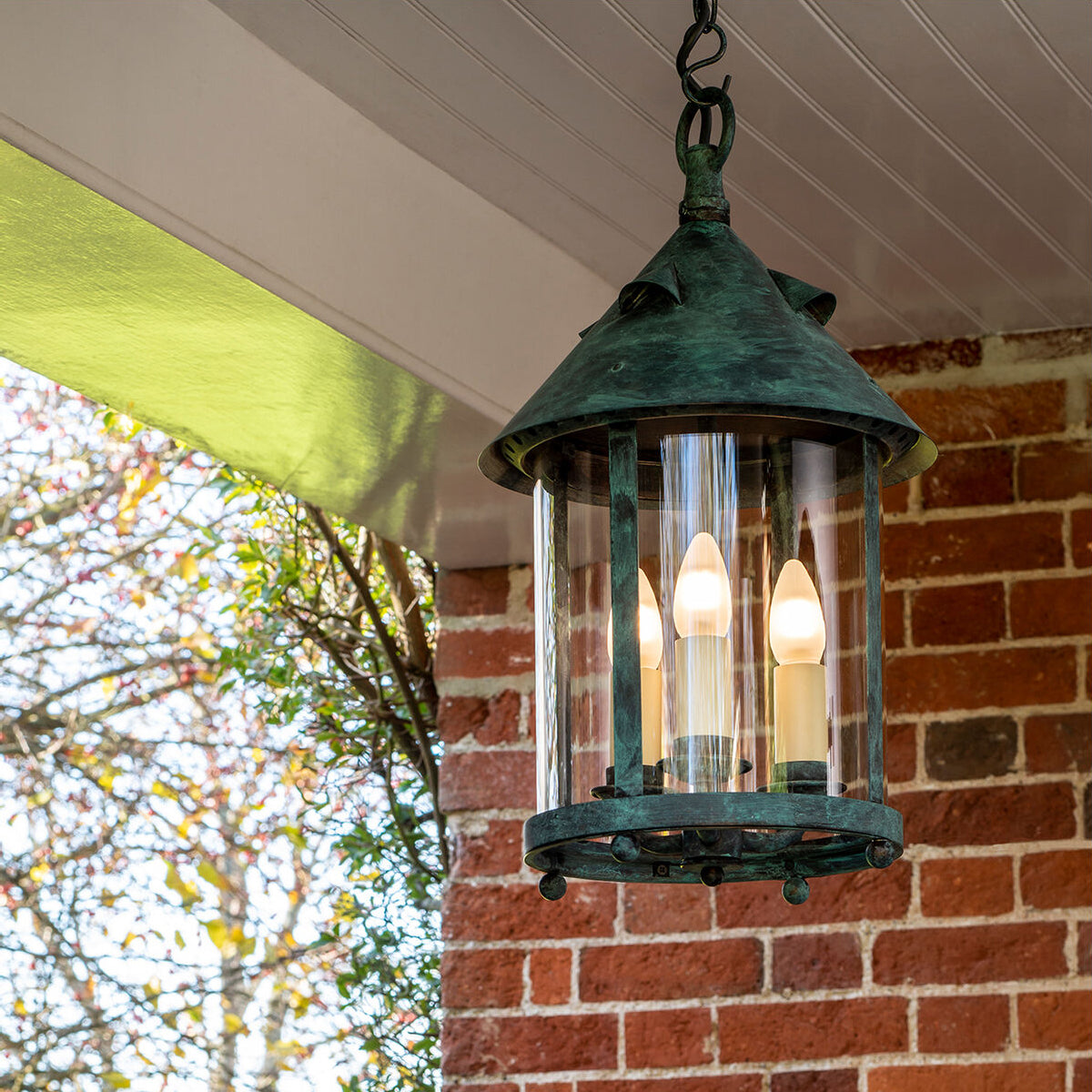 Tinduvyh Ancien Industriel Métal Verre Lanterne Suspension