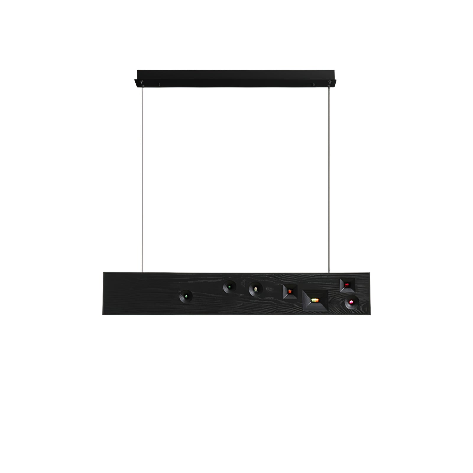Lustra Suspension Bois Pierre Précieuse Linéaire LED