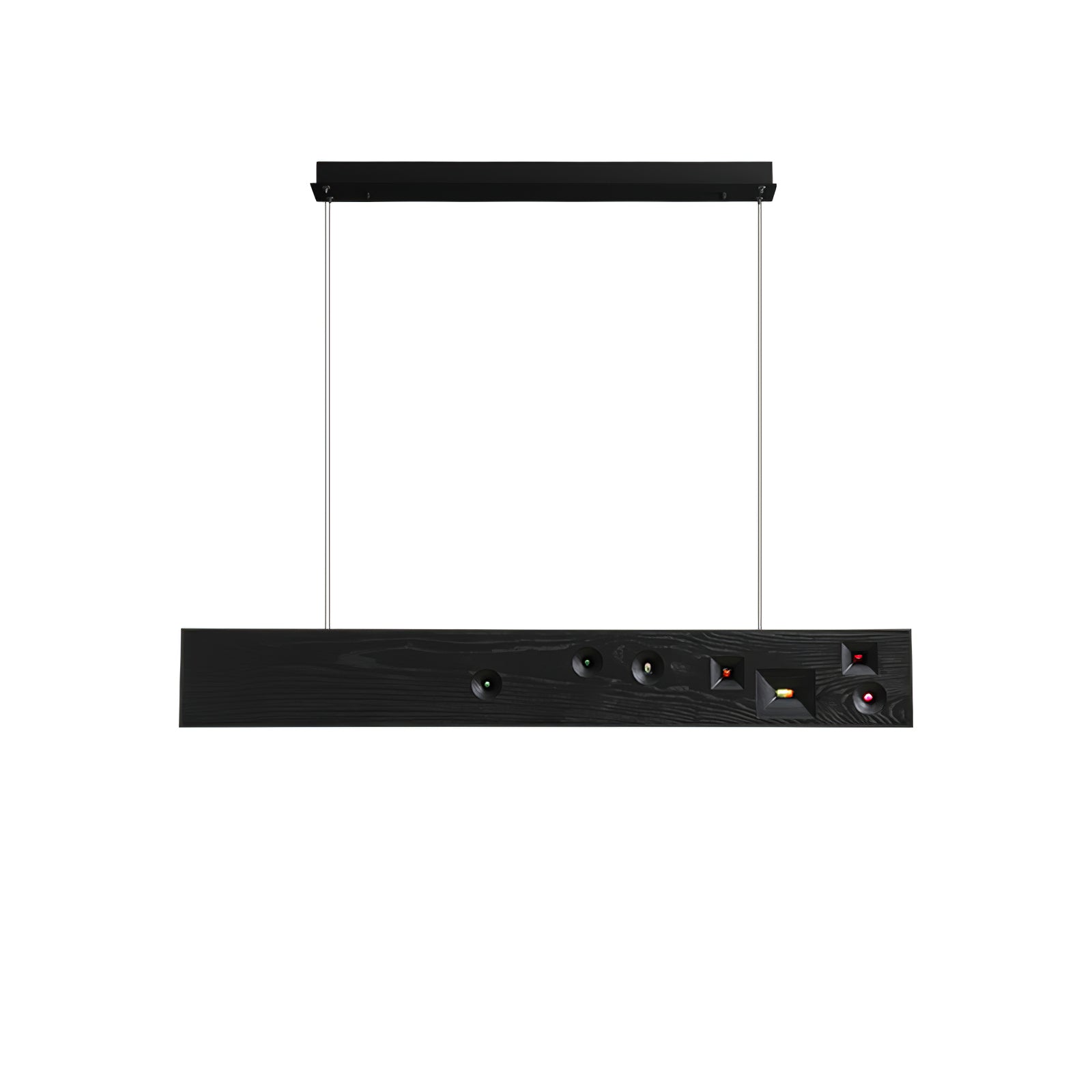Lustra Suspension Bois Pierre Précieuse Linéaire LED
