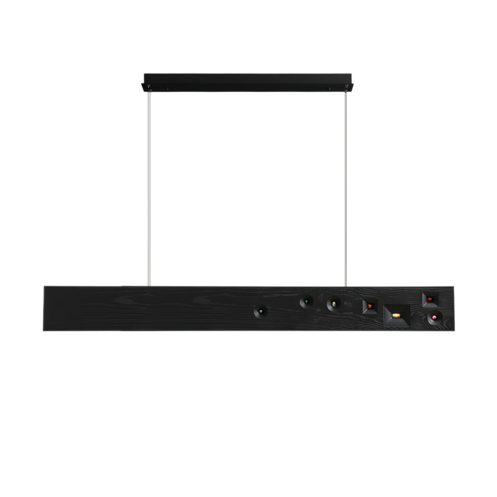Lustra Suspension Bois Pierre Précieuse Linéaire LED