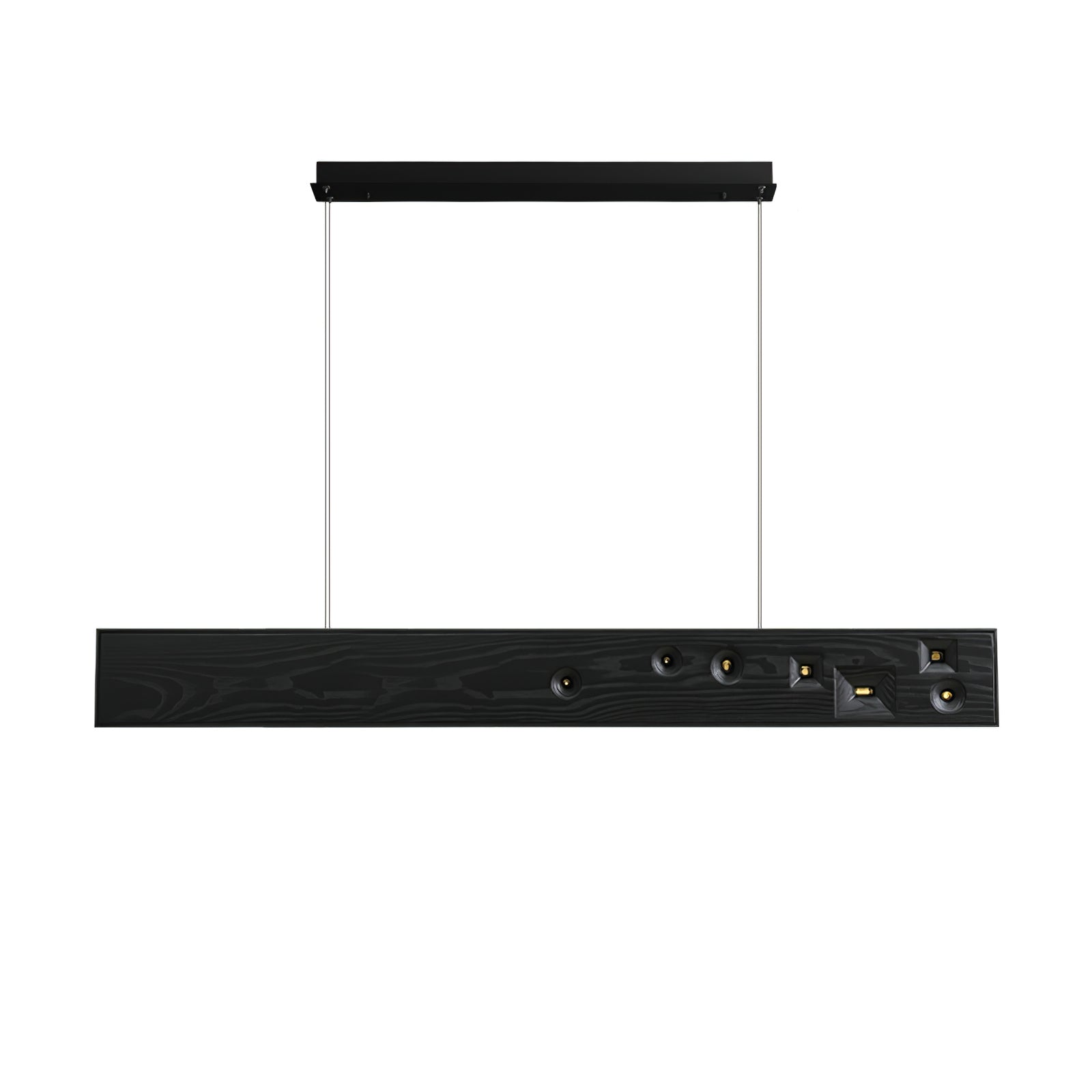 Lustra Suspension Bois Pierre Précieuse Linéaire LED
