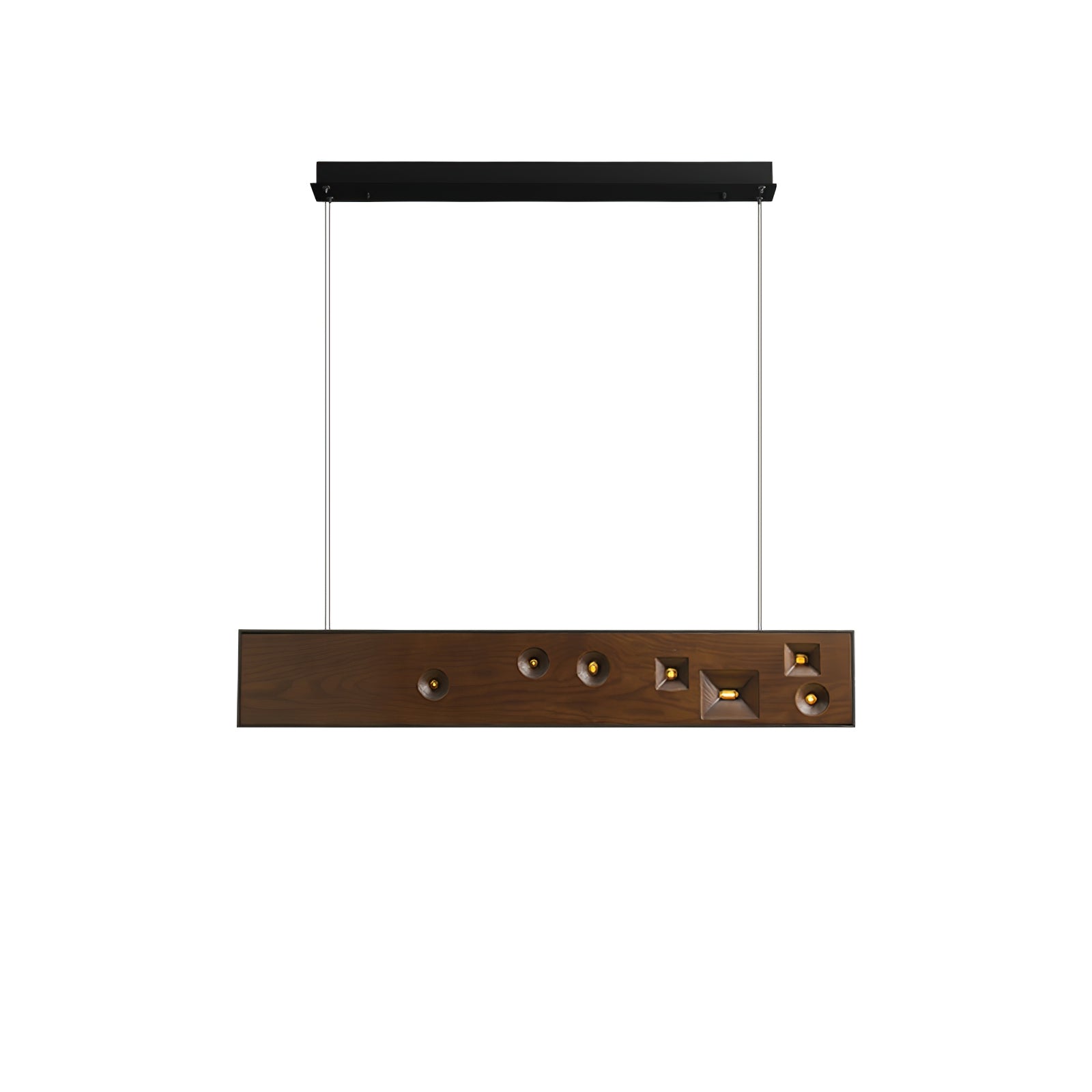 Lustra Suspension Bois Pierre Précieuse Linéaire LED