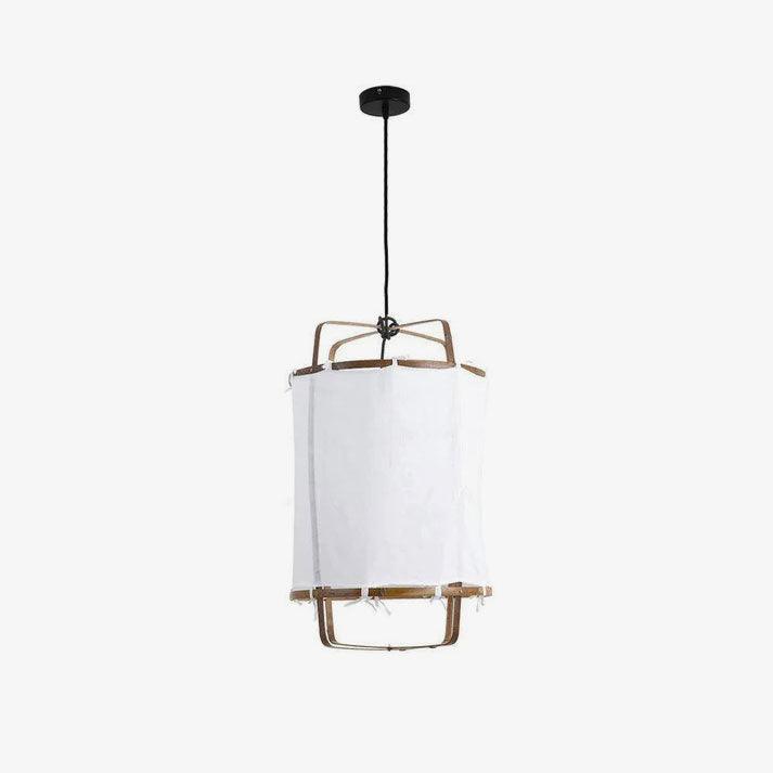Lustra Suspension Abat-jour en Bambou pour Salon