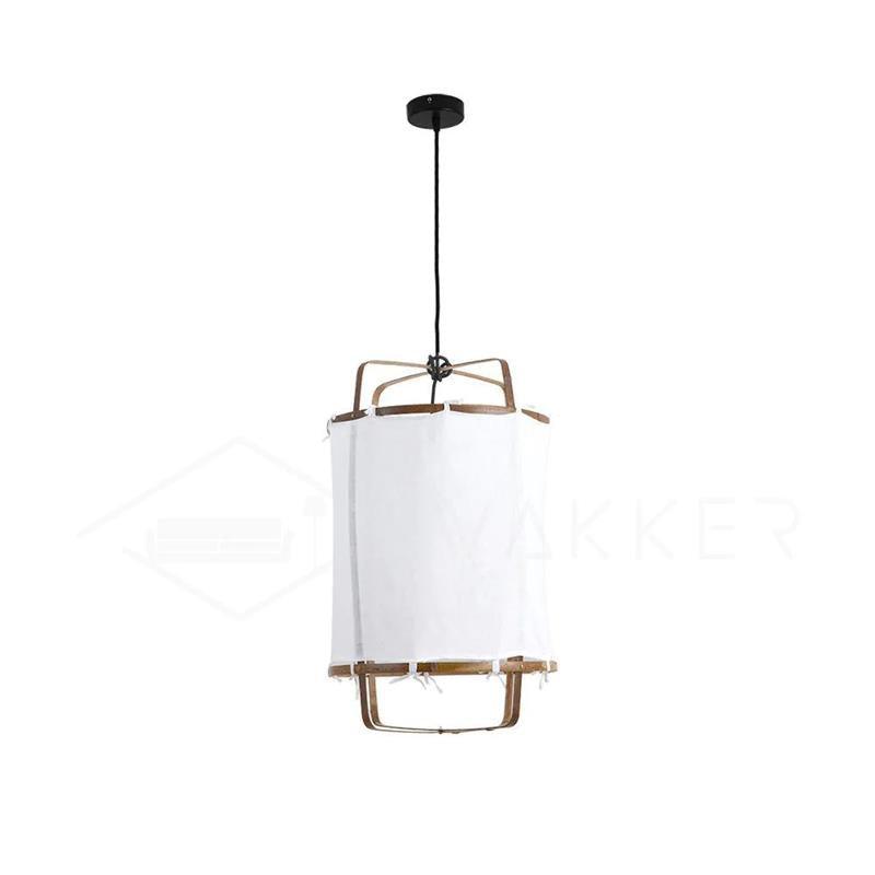 Lustra Suspension Abat-jour en Bambou pour Salon