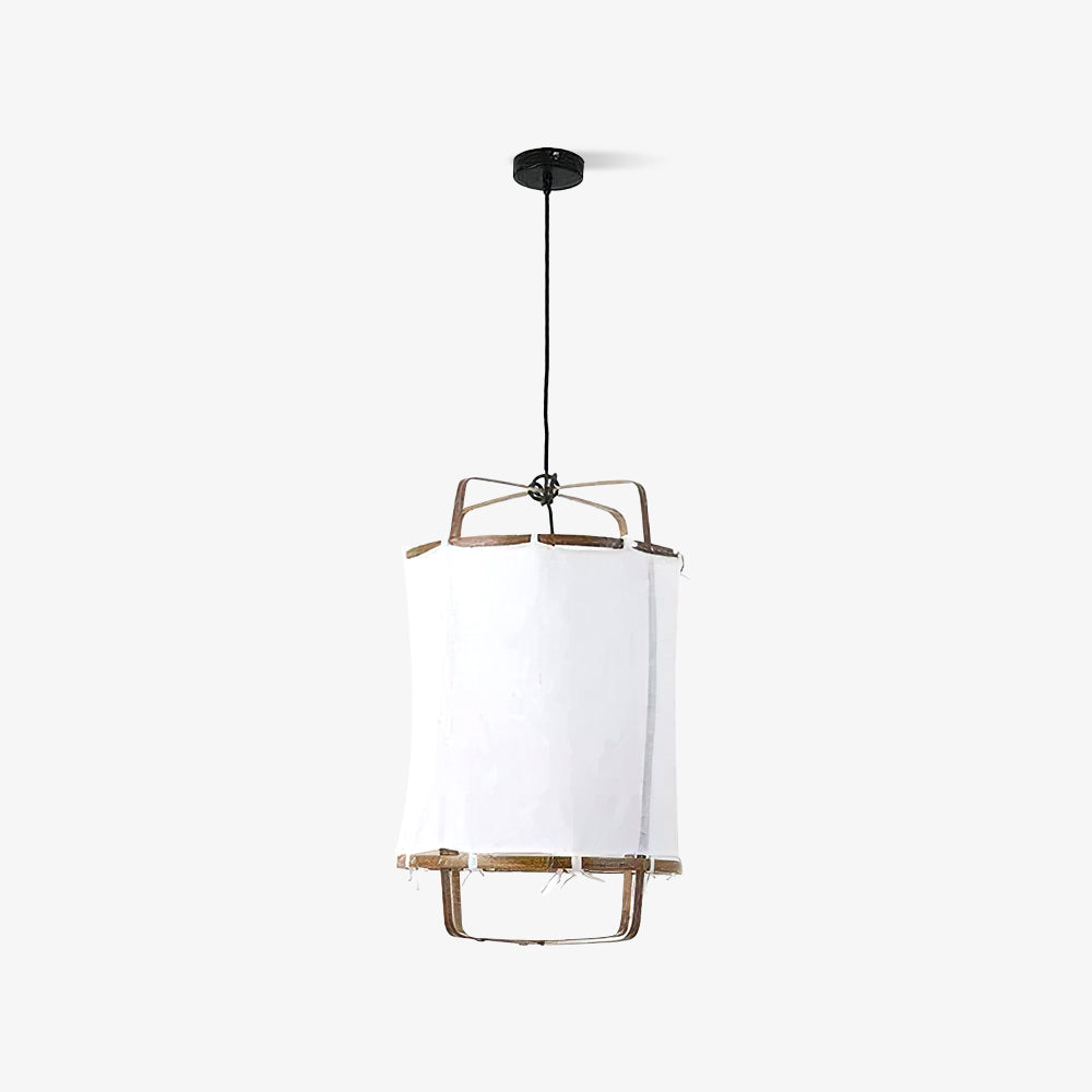 Lustra Suspension Abat-jour en Bambou pour Salon