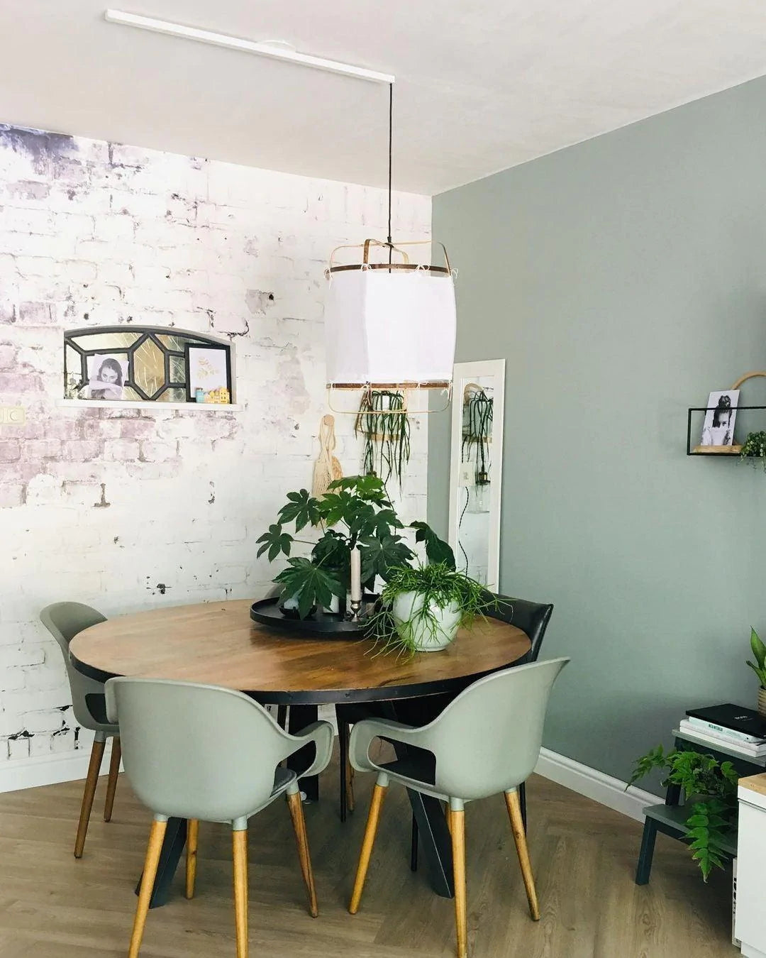 Lustra Suspension Abat-jour en Bambou pour Salon