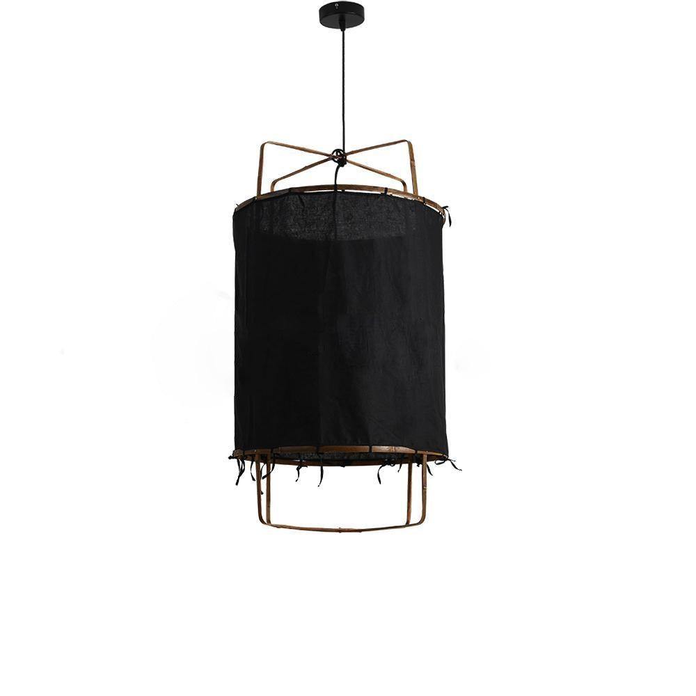 Lustra Suspension Abat-jour en Bambou pour Salon