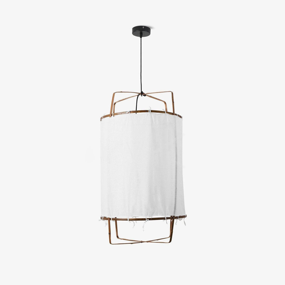 Lustra Suspension Abat-jour en Bambou pour Salon