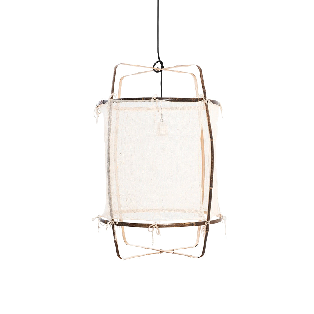 Lustra Suspension Abat-jour en Bambou pour Salon