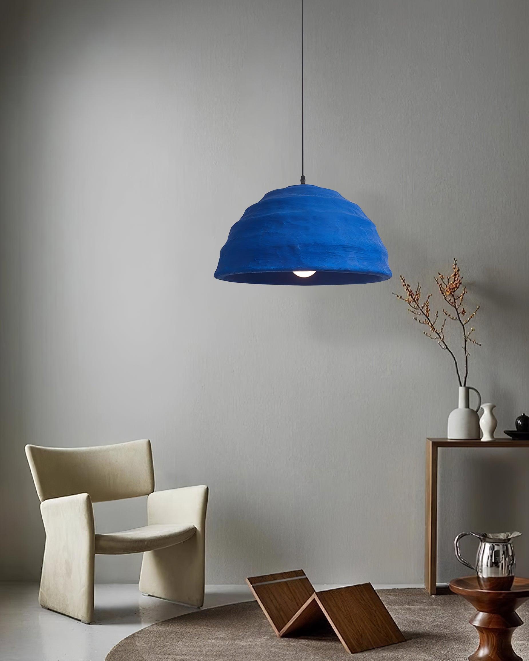 Lemon Suspension Avec Abat-jour en Polystyrène Bleu Style Urbain Industriel