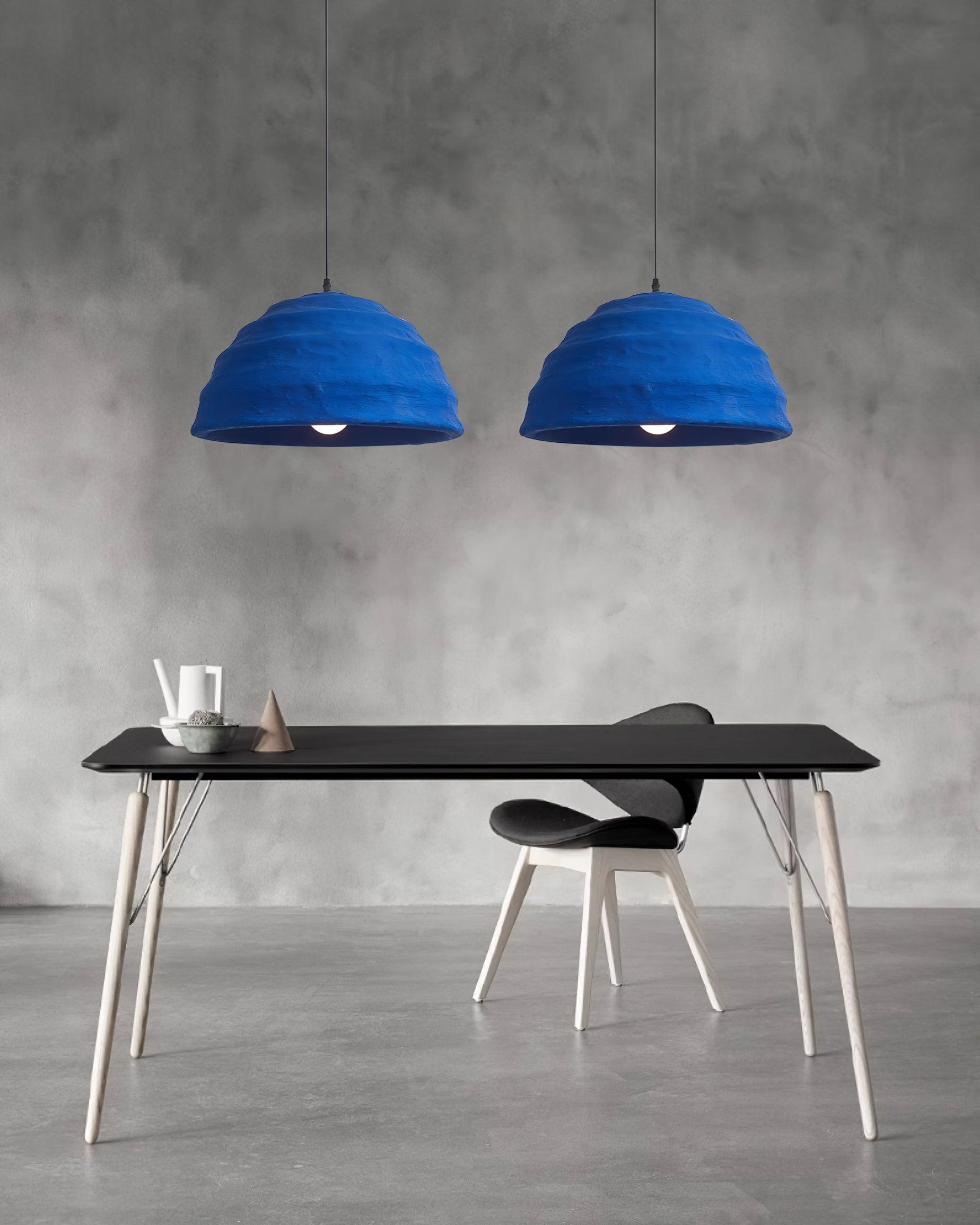 Lemon Suspension Avec Abat-jour en Polystyrène Bleu Style Urbain Industriel