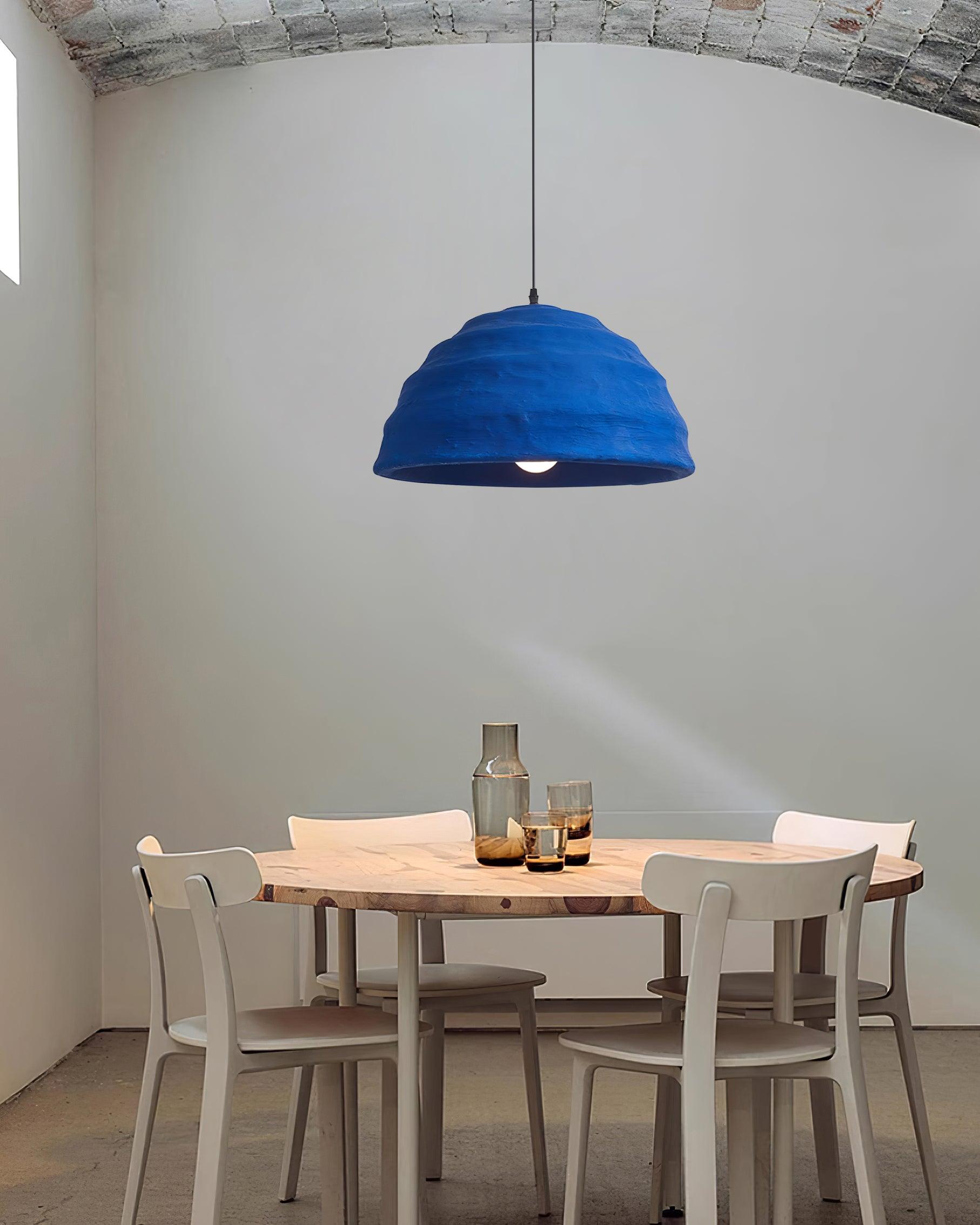Lemon Suspension Avec Abat-jour en Polystyrène Bleu Style Urbain Industriel