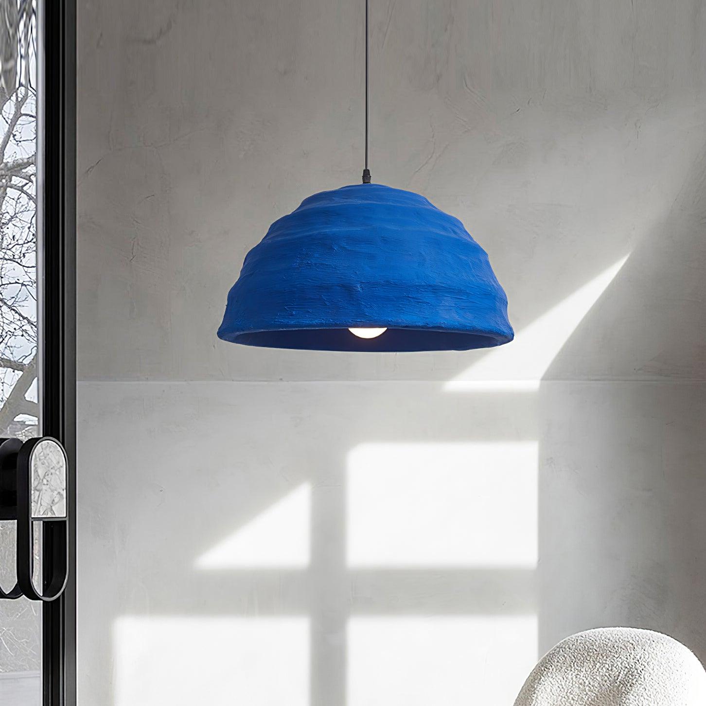 Lemon Suspension Avec Abat-jour en Polystyrène Bleu Style Urbain Industriel