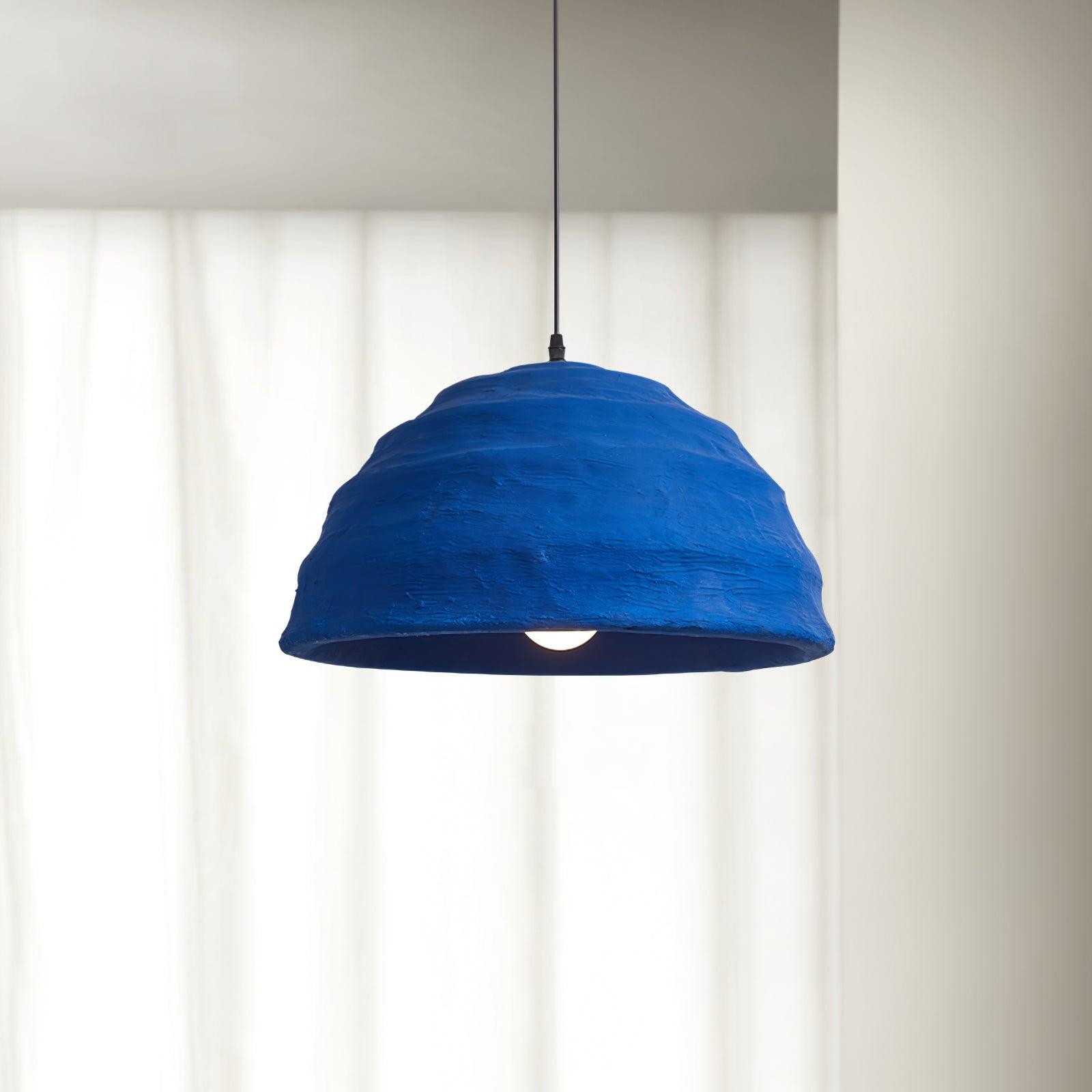 Lemon Suspension Avec Abat-jour en Polystyrène Bleu Style Urbain Industriel