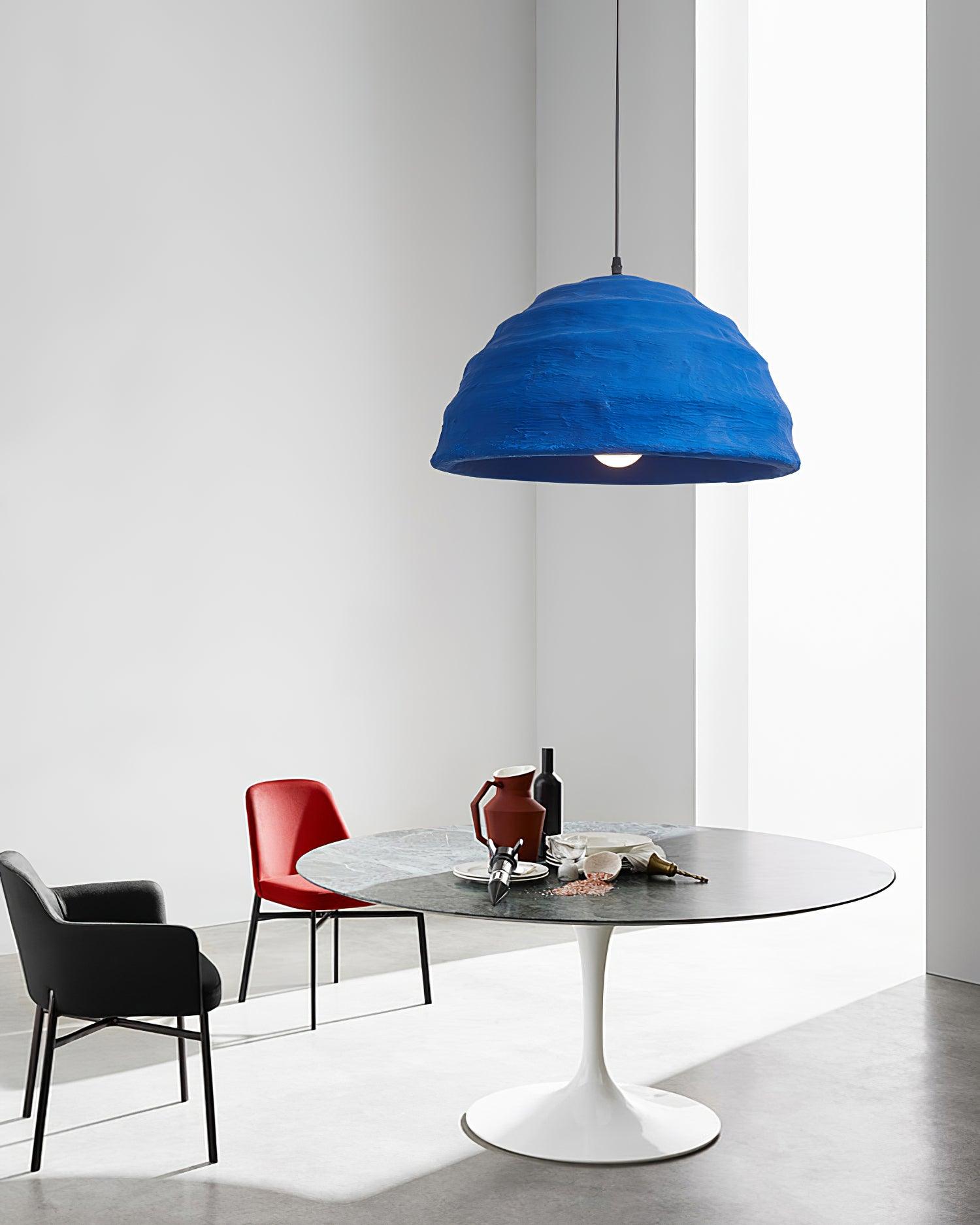 Lemon Suspension Avec Abat-jour en Polystyrène Bleu Style Urbain Industriel