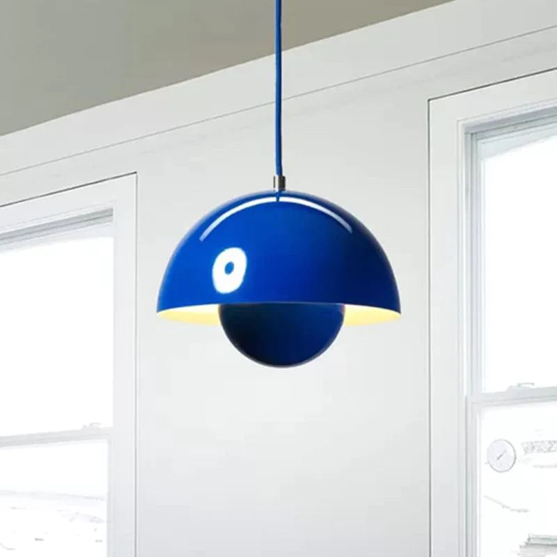 Zinra Suspension Ronde Moderne. Métal. Noir/Blanc/Rouge/Jaune