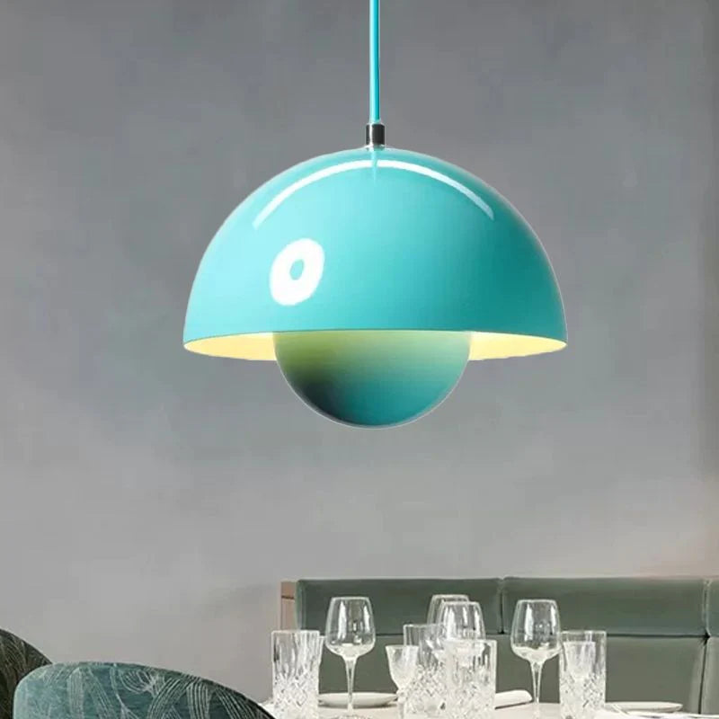 Zinra Suspension Ronde Moderne. Métal. Noir/Blanc/Rouge/Jaune