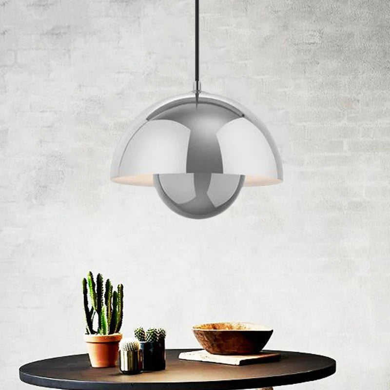 Zinra Suspension Ronde Moderne. Métal. Noir/Blanc/Rouge/Jaune