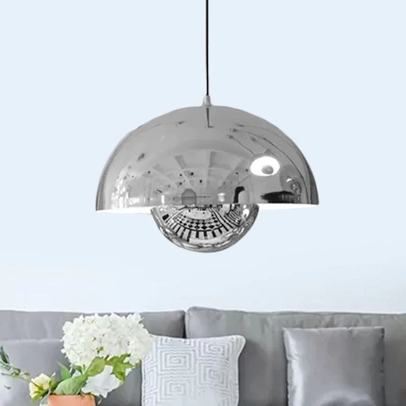 Zinra Suspension Ronde Moderne. Métal. Noir/Blanc/Rouge/Jaune