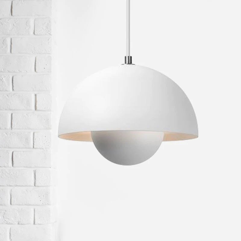 Zinra Suspension Ronde Moderne. Métal. Noir/Blanc/Rouge/Jaune