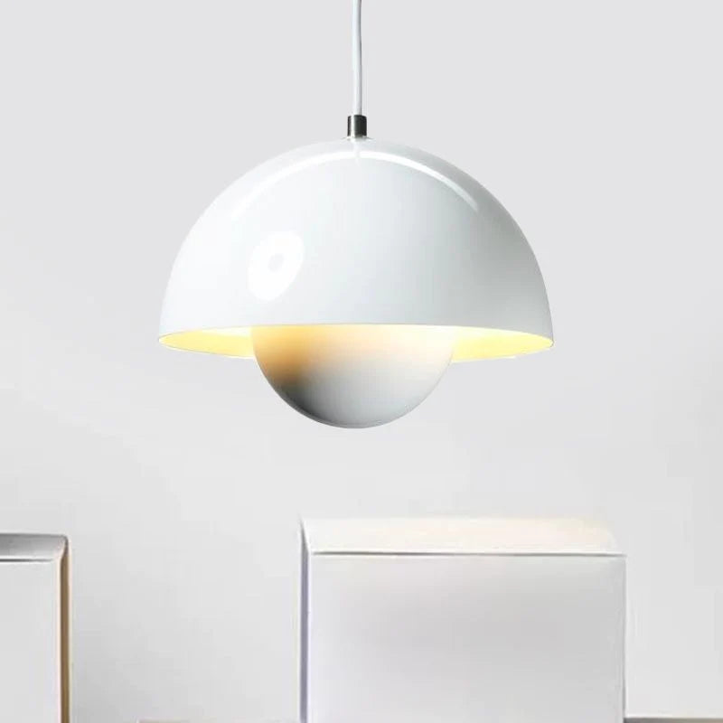Zinra Suspension Ronde Moderne. Métal. Noir/Blanc/Rouge/Jaune