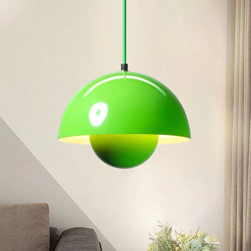 Zinra Suspension Ronde Moderne. Métal. Noir/Blanc/Rouge/Jaune