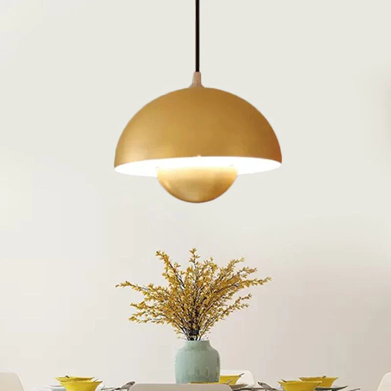 Zinra Suspension Ronde Moderne. Métal. Noir/Blanc/Rouge/Jaune