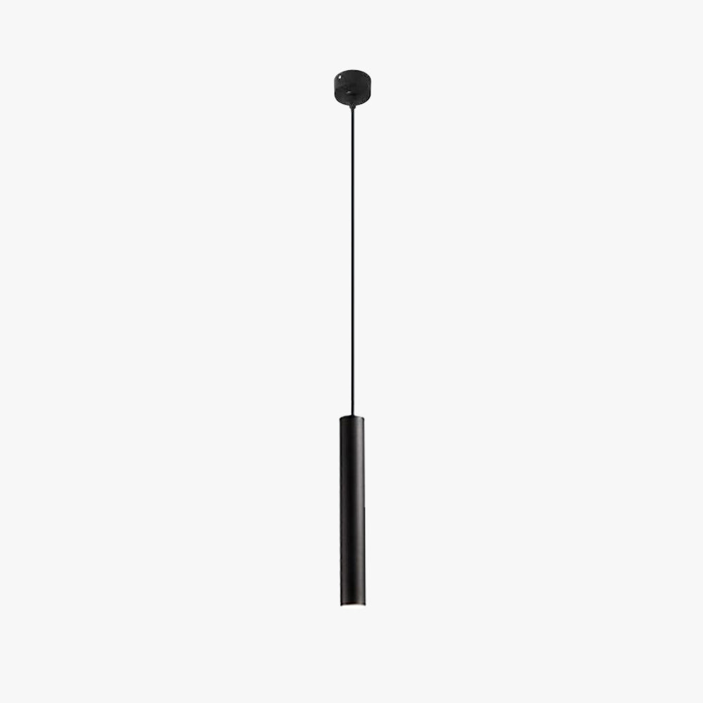 Ray Suspension Cylindre Moderne, Métal, Noir, Salon