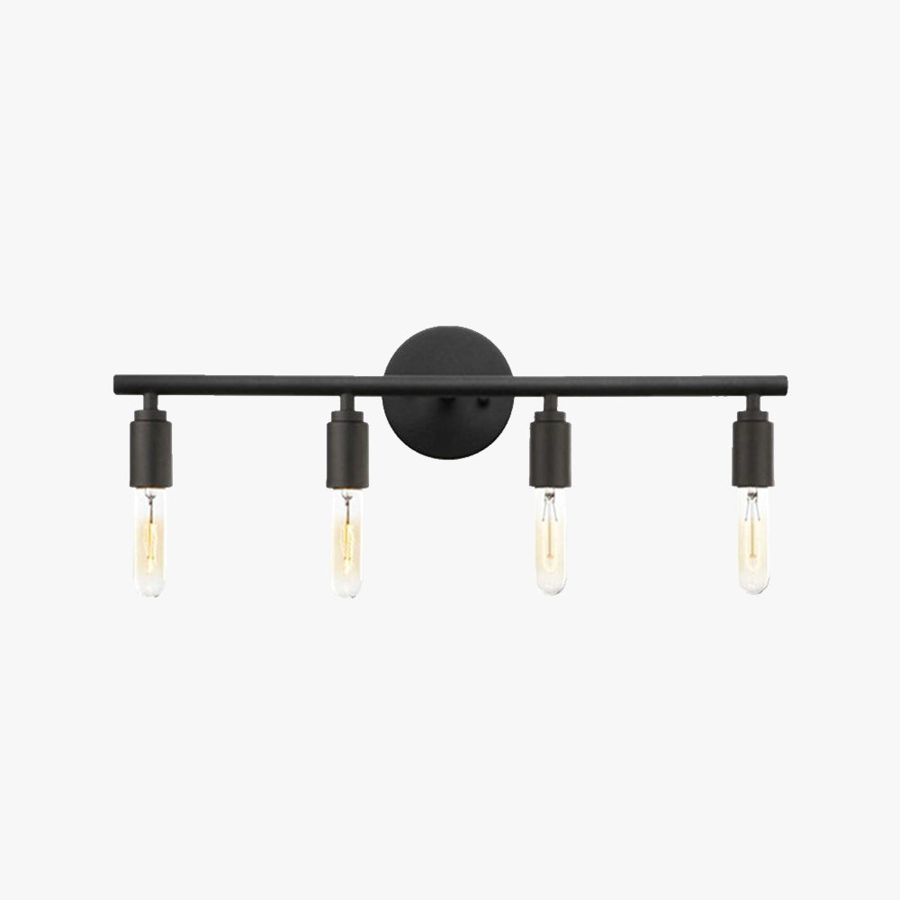 Silva Applique Murale Simple, Métal/Verre, Noir, Salle de Bain