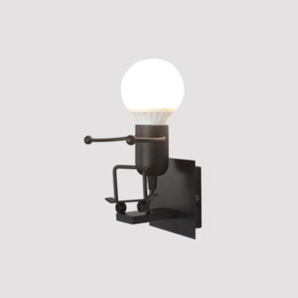 Luxo Applique Murale Design Italien LED Métal Noir/Blanc Chambre à Coucher/Salon