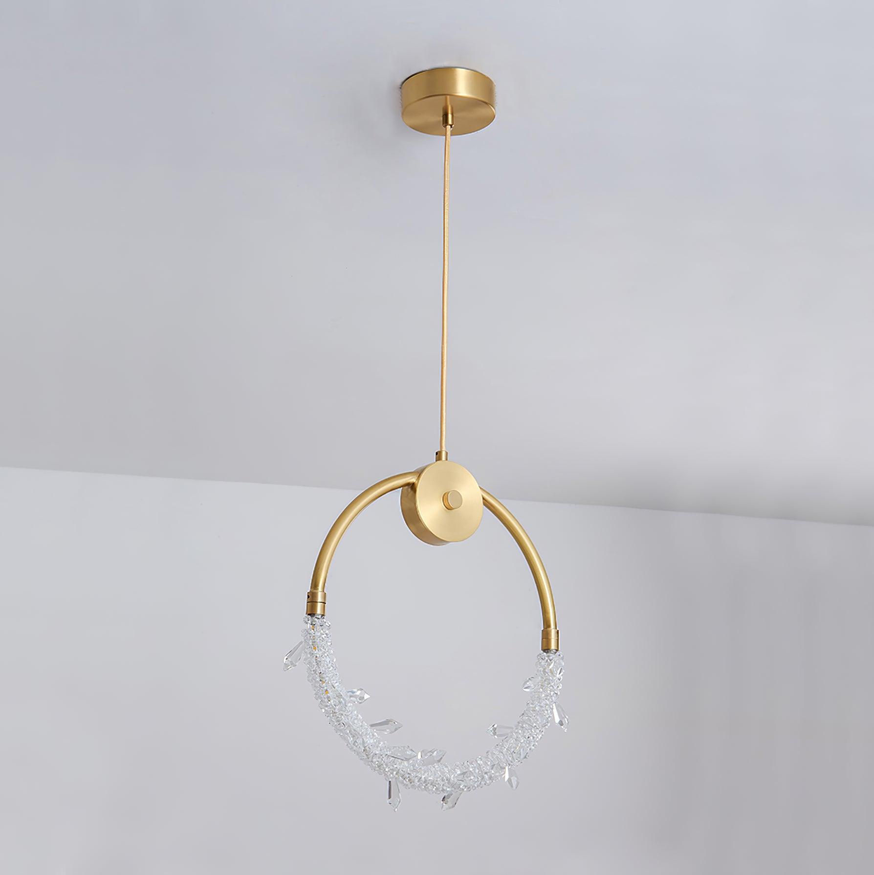 Lustre Suspension Élégante en Cristal