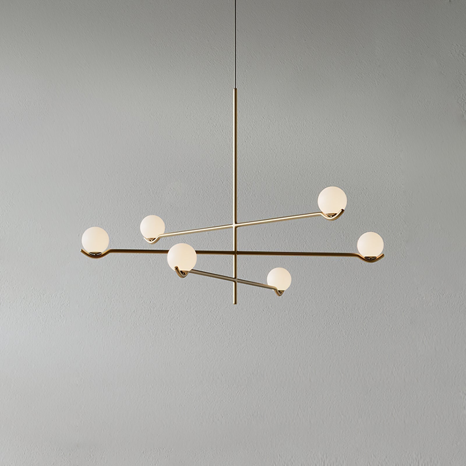 Noir Suspension Minimaliste en Verre