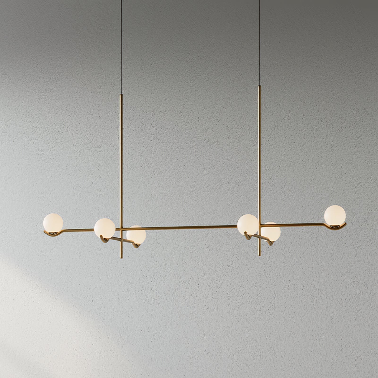 Noir Suspension Minimaliste en Verre