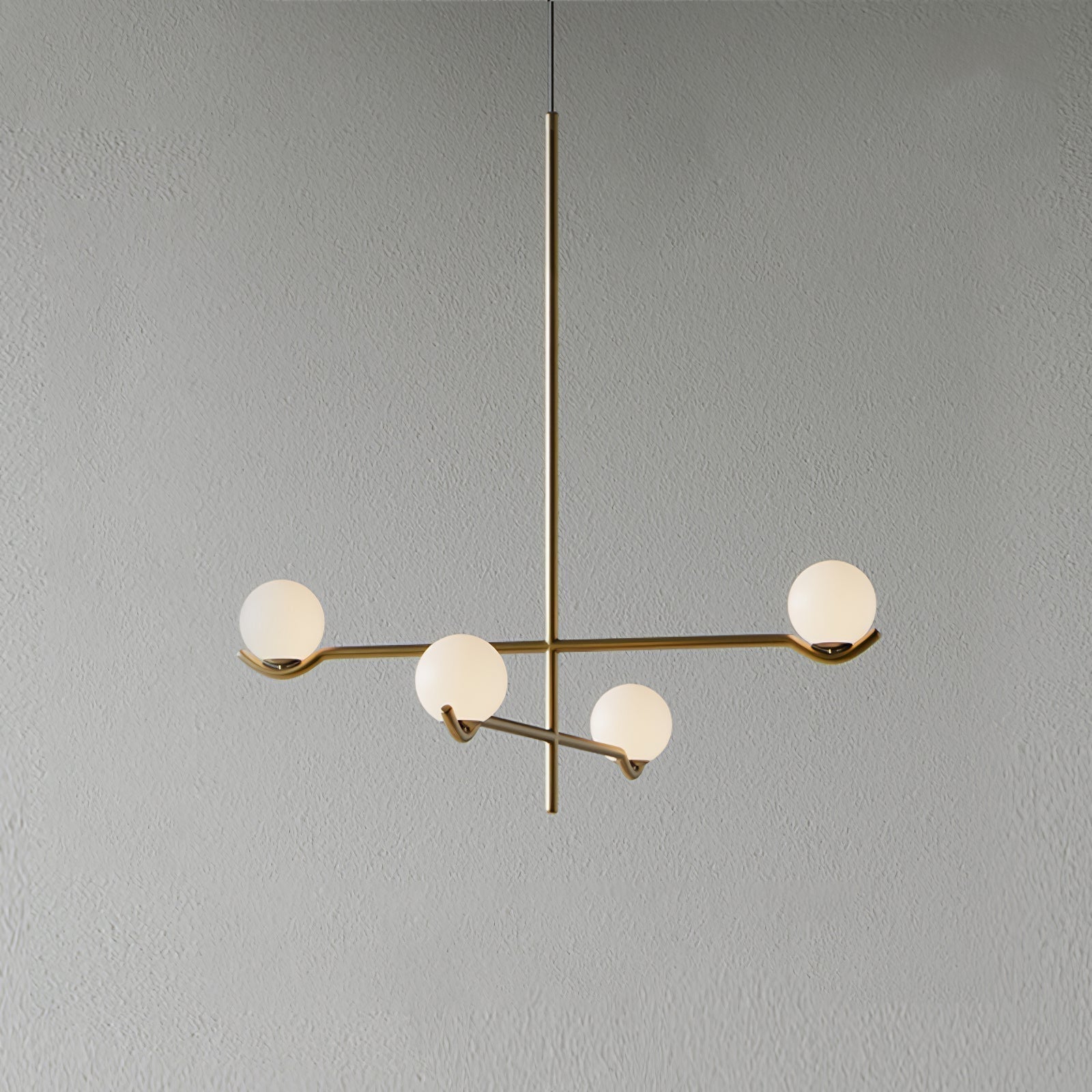 Noir Suspension Minimaliste en Verre