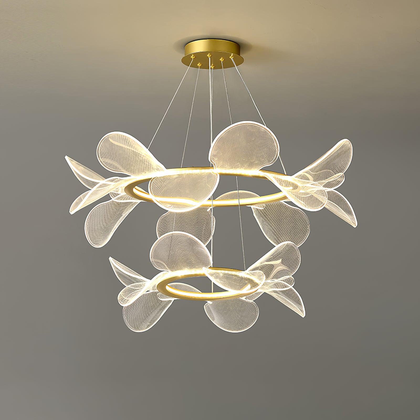 Lustra Lustre Bain Fleurs Volantes Acrylique