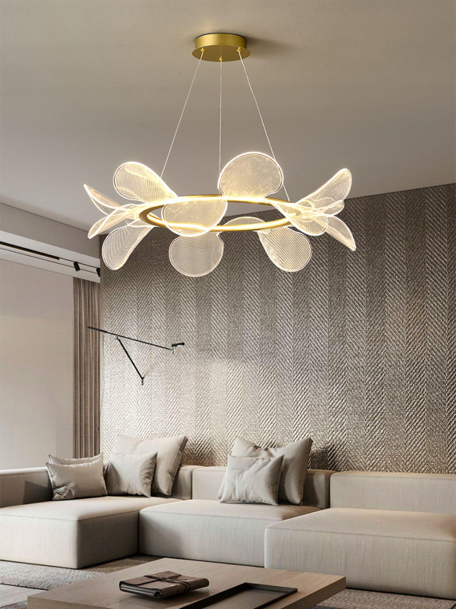 Lustra Lustre Bain Fleurs Volantes Acrylique