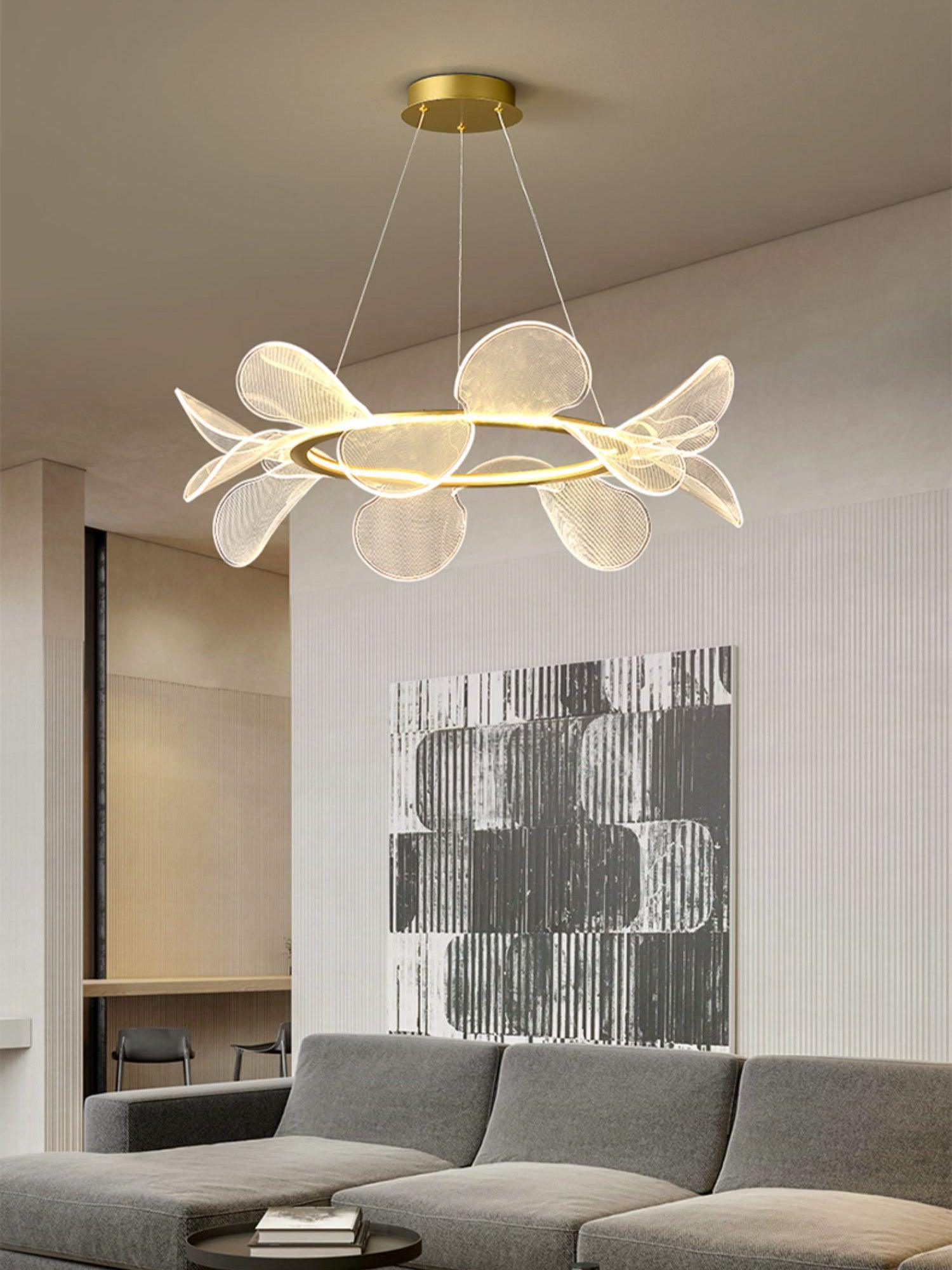 Lustra Lustre Bain Fleurs Volantes Acrylique