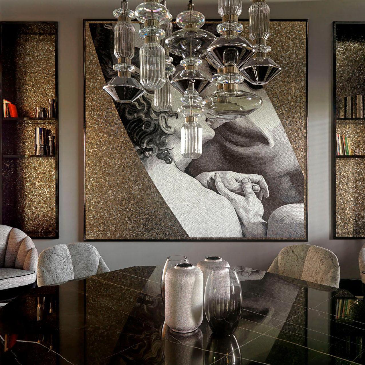 Vionisis Suspension Lampe en Verre de Luxe
