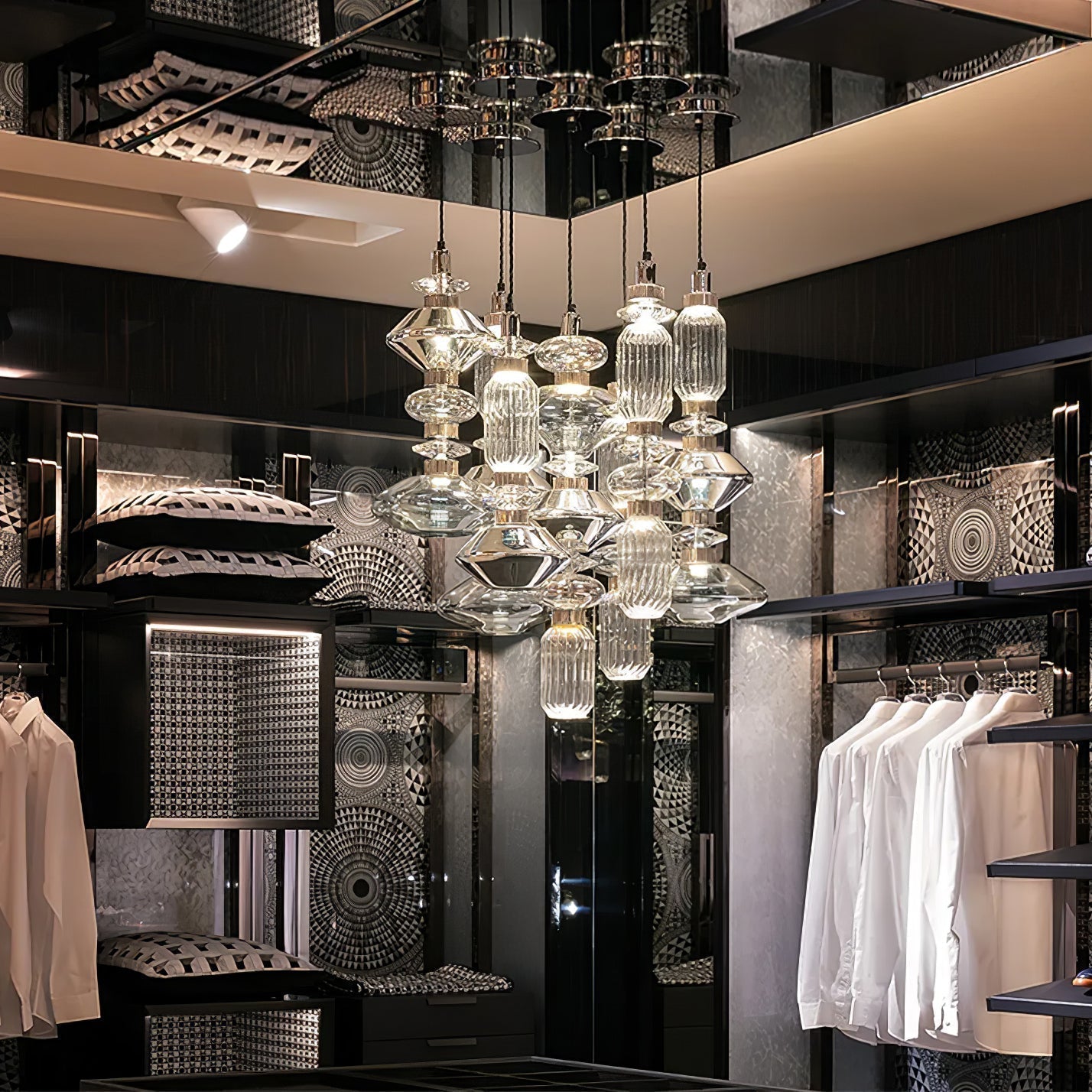 Vionisis Suspension Lampe en Verre de Luxe