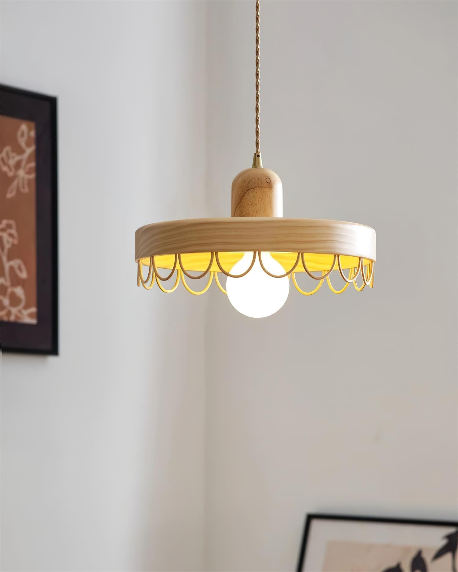 Balton Suspension Bois Courbe Minimaliste