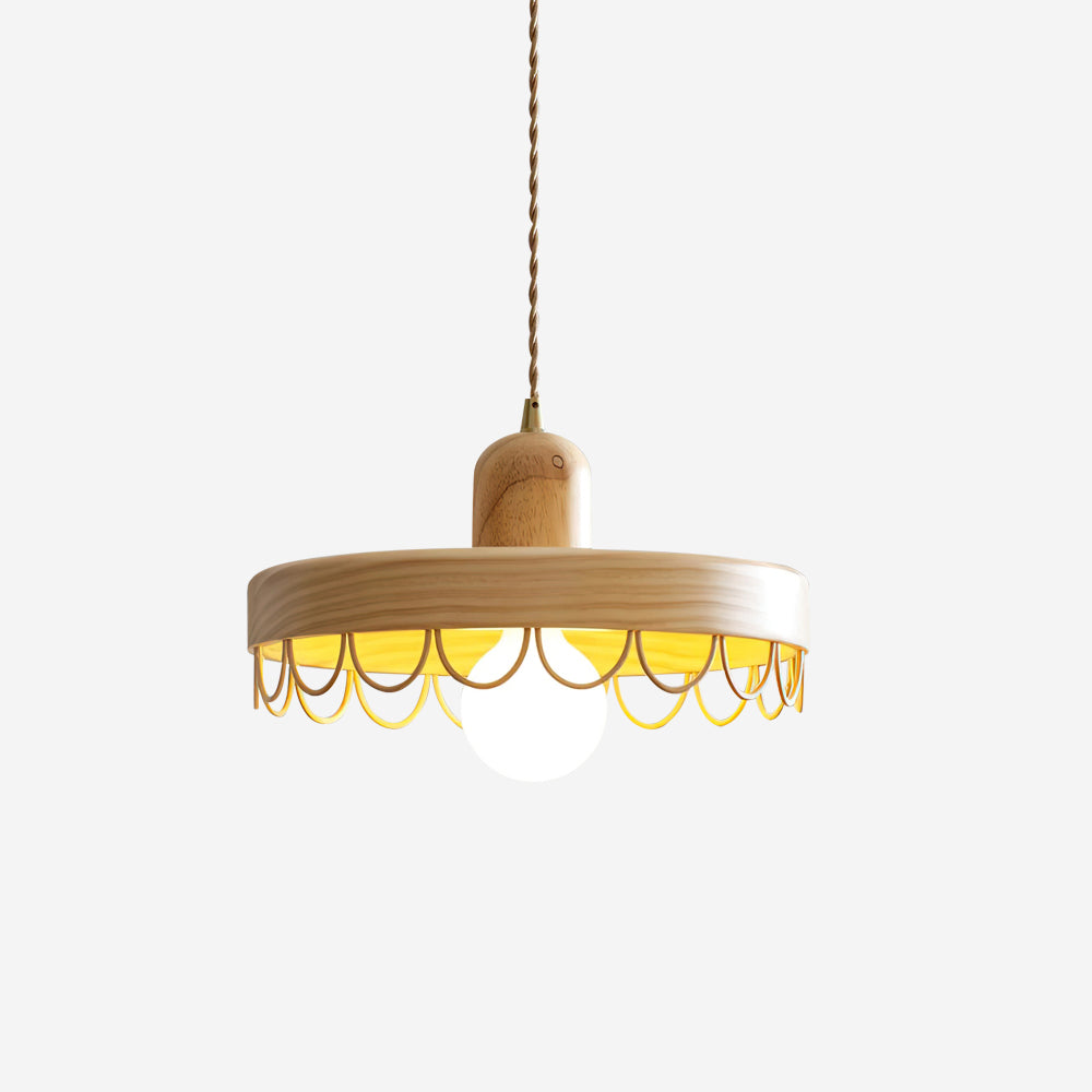 Balton Suspension Bois Courbe Minimaliste