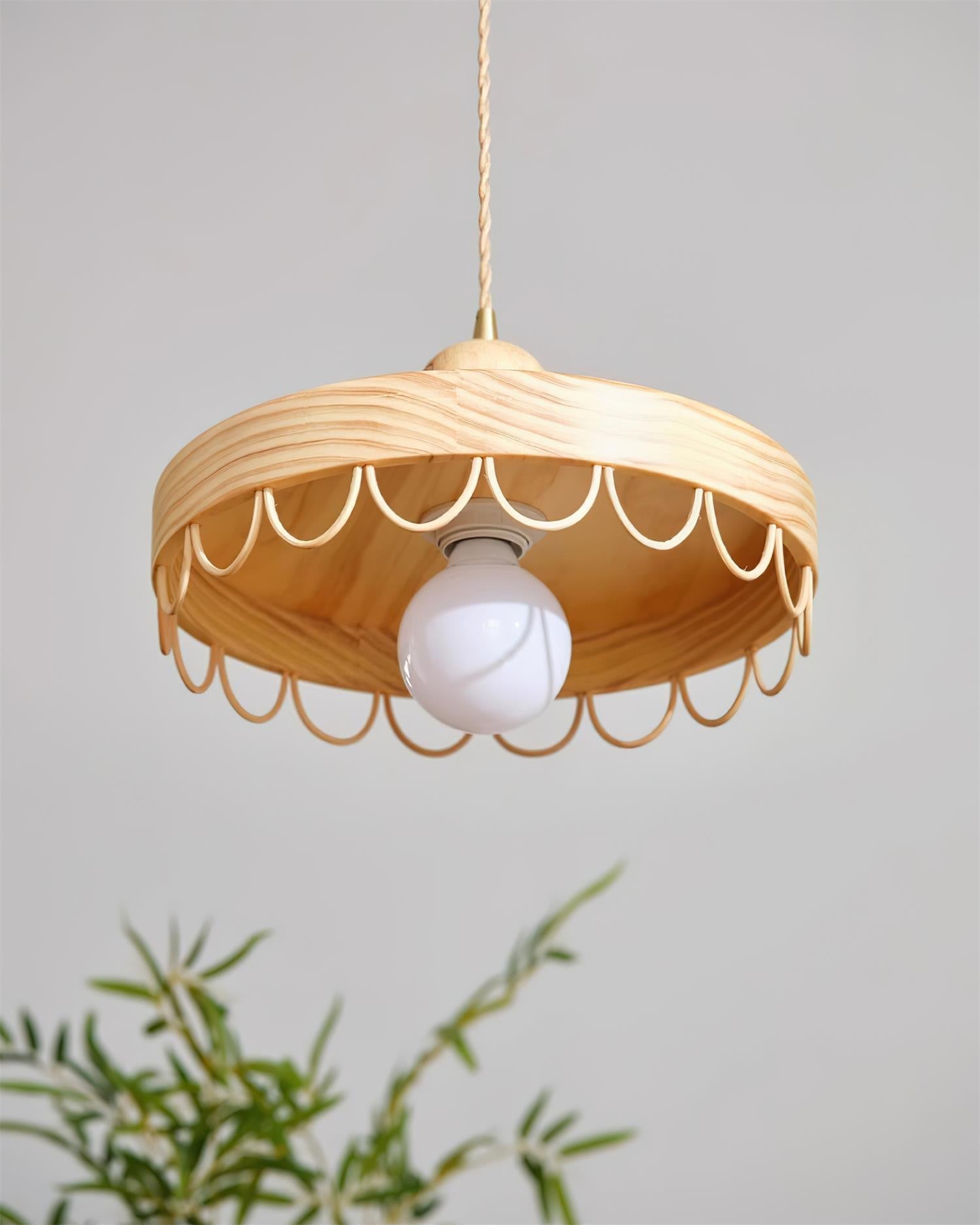 Balton Suspension Bois Courbe Minimaliste